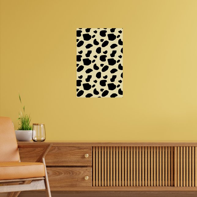 Kuh Tier Haut Farb Muster Design  Poster (Wohnzimmer 2)
