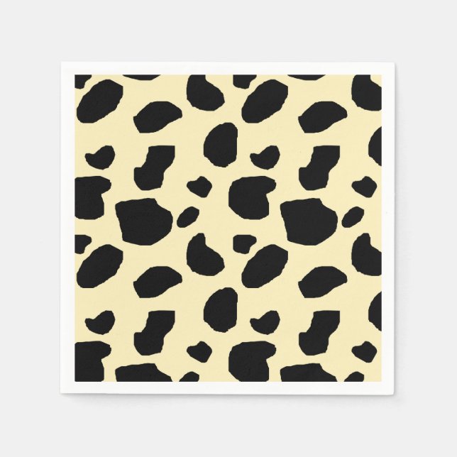 Kuh Tier Haut Farb Muster Design  Serviette (Vorderseite)