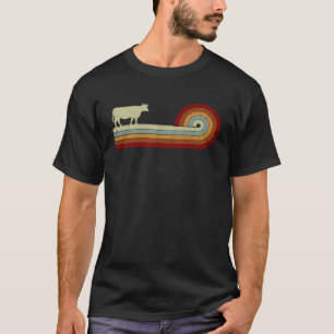 Kuh Tier Männer Frauen Retro-Stil Distressed T-Shirt