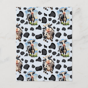 Kuh Tier Muster Design  Postkarte