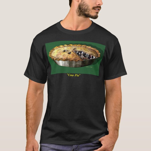 "Kuh-Torten" Dunkelheit T-Shirt (Vorderseite)