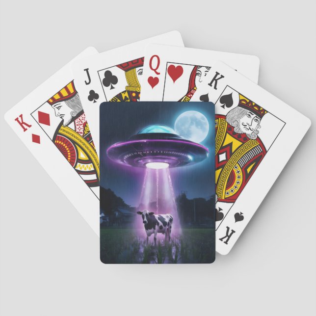 Kuh trifft Außerirdischen. Spielkarten (Rückseite)
