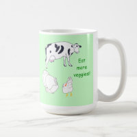 Kuh Türkei Hühnchen essen mehr Veggia Tasse