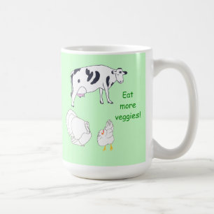 Kuh Türkei Hühnchen essen mehr Veggia Tasse