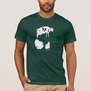 Kuh Türkei Hühnchen essen mehr Veggies-Hemden T-Shirt
