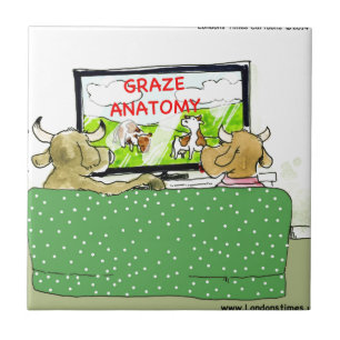 Kuh TV Shows Lustiger Cartoon Fliese