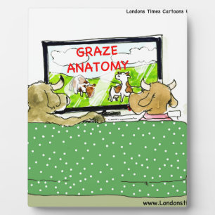 Kuh TV Shows Lustiger Cartoon Fotoplatte