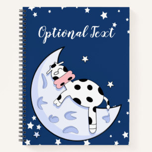 Kuh über dem Mond Notizbuch