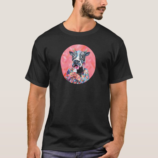 Kuh und Eiscreme Augmented Reality T-Shirt (Vorderseite)
