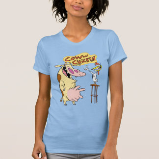 Kuh und Hühnchen lächelnd Grafik T-Shirt