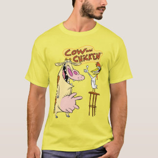 Kuh und Hühnchen lächelnd Grafik T-Shirt