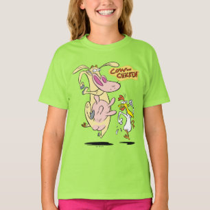 Kuh und Hühnchen mit grafischer Darstellung T-Shirt