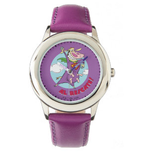 Kuh und Hühnchen Super Cow Al Rescate! Armbanduhr