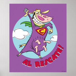 Kuh und Hühnchen Super Cow Al Rescate! Poster