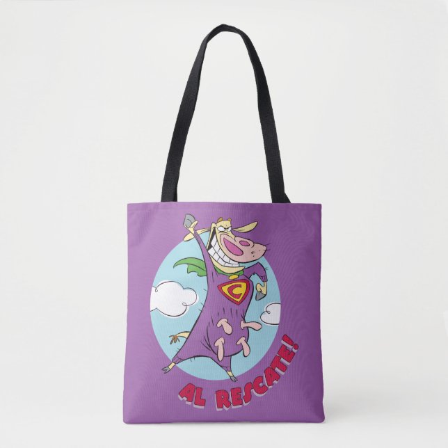 Kuh und Hühnchen Super Cow Al Rescate! Tasche (Vorderseite)