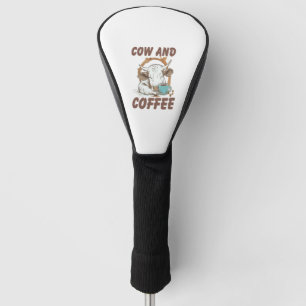 Kuh und Kaffee , Die lustige Western Mädchen Golf Headcover