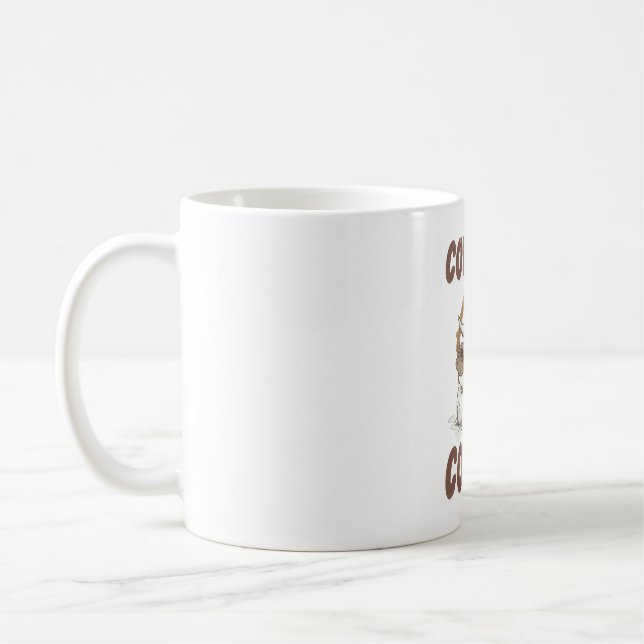 Kuh- und Kaffeepause, Funny Western Girl Kaffeetasse (Links)