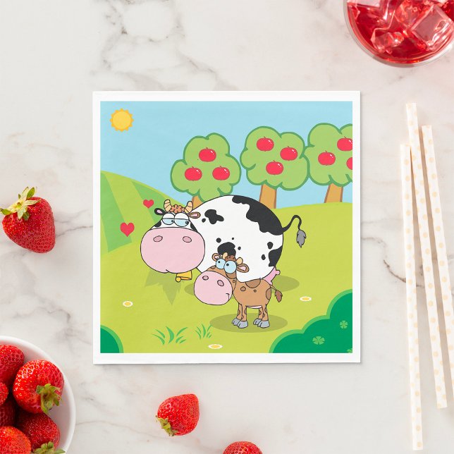 Kuh und Kalb Serviette (Von Creator hochgeladen)