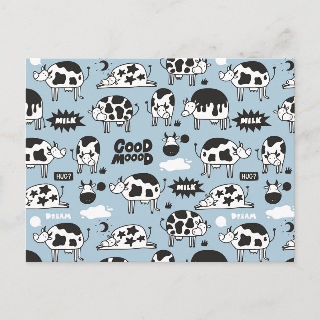 Kuh und Milch Postkarte (Vorderseite)