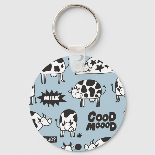 Kuh und Milch Schlüsselanhänger (Vorderseite)