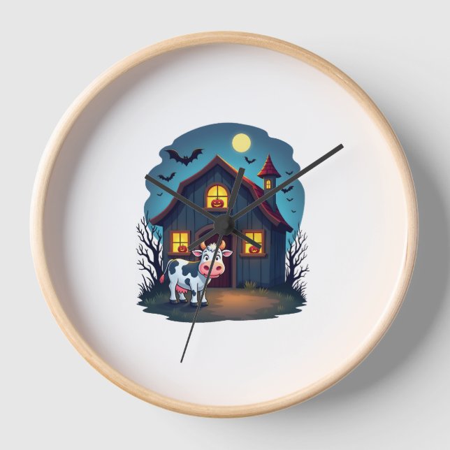 Kuh und Spuk Stall Uhr (Vorderseite)