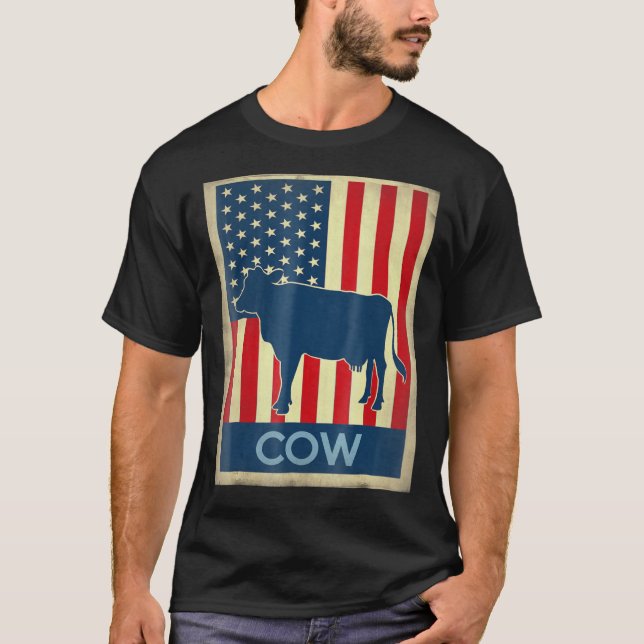 Kuh uns Flagge T-Shirt (Vorderseite)