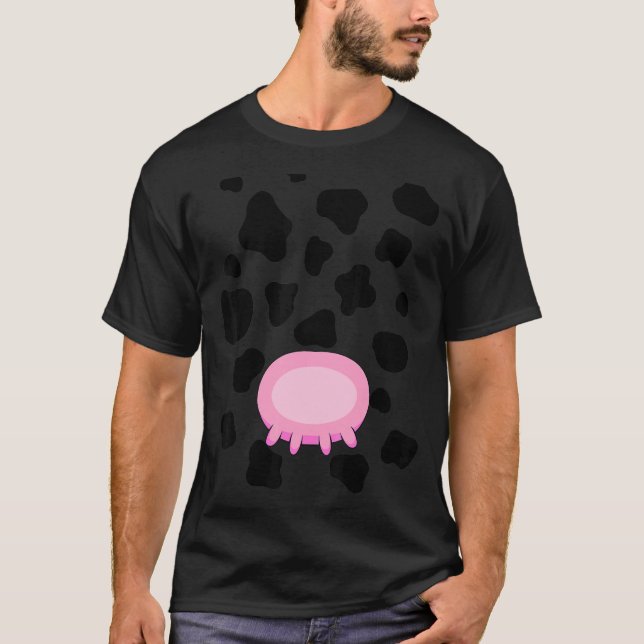 Kuh Utters Kostüm Niedliche Halloween Männer Fraue T-Shirt (Vorderseite)