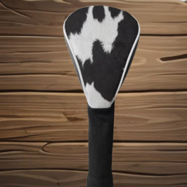 Kuh verstecken Schwarz-weiß Golf Headcover