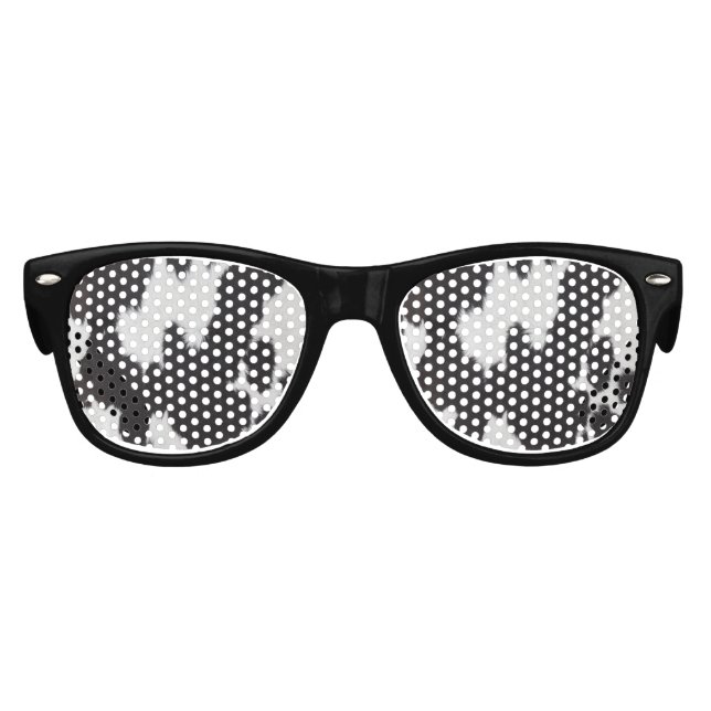 Kuh verstecken Schwarz-weiß Partybrille (Vorderseite)