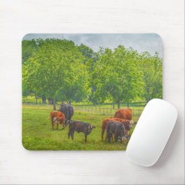 Kuh Viehweide Texas Farm Art Mouse Pad Mousepad