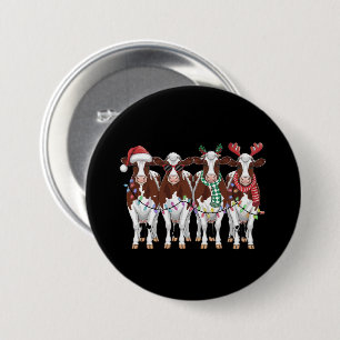 Kuh Weihnachten Kuhliebhaber Geschenk Urlaub Bauer Button