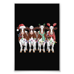 Kuh Weihnachten Kuhliebhaber Geschenk Urlaub Bauer Fotodruck