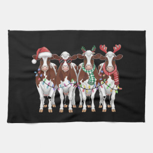 Kuh Weihnachten Kuhliebhaber Geschenk Urlaub Bauer Geschirrtuch