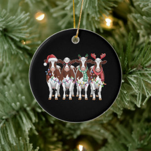 Kuh Weihnachten Kuhliebhaber Geschenk Urlaub Bauer Keramik Ornament