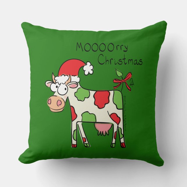 Kuh Weihnachten Niedlich Kids Kissen (Vorderseite)