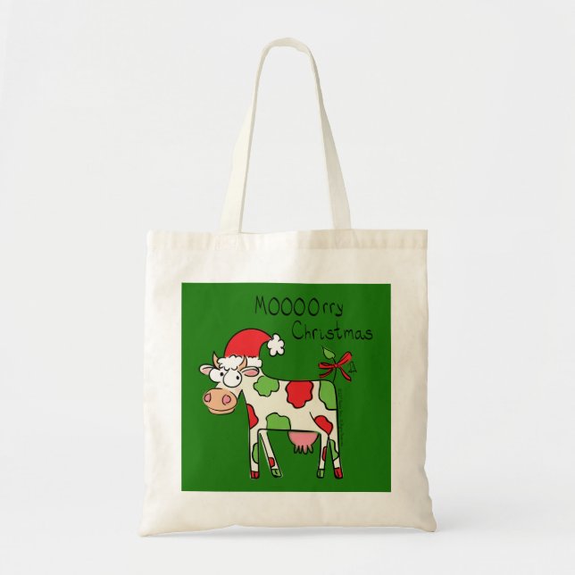 Kuh Weihnachten Niedlich Kids Tragetasche (Vorne)