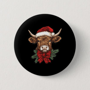 Kuh Weihnachten Santa Hut Mooey Xmas Färse Schlafa Button