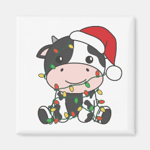 Kuh Weihnachten Winter Tiere Urlaub Kühe Magnet