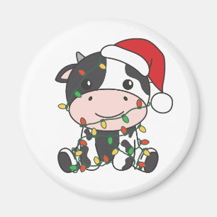 Kuh Weihnachten Winter Tiere Urlaub Kühe Magnet