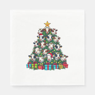 Kuh Weihnachtsbaum Funny Cow Xmas Serviette