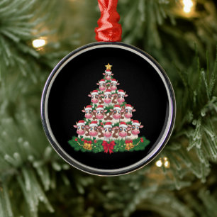 Kuh-Weihnachtsbaum Lustiger Kuhliebhaber Kuh-Weihn Ornament Aus Metall