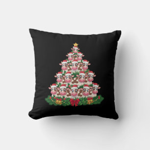 Kuh Weihnachtsbaum Lustiger Kuhliebhaber Kuh Xmas Kissen