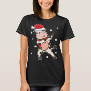Kuh Weihnachtskühe Kühe Funny Dabing Weihnachtsgif T-Shirt