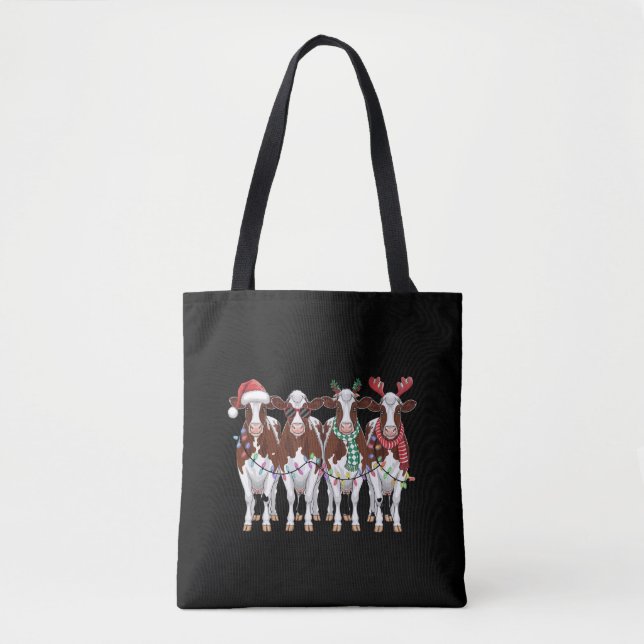 Kuh Weihnachtskühe Lover Geschenk Holiday Farm Tasche (Vorderseite)