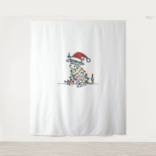 Kuh Weihnachtslicht Wandteppich