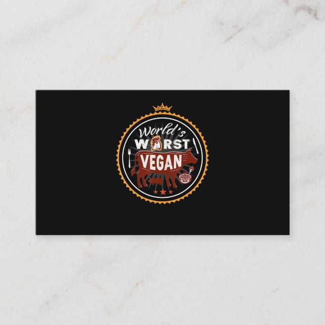 Kuh Welten am schlimmsten Vegane Fleisch GRILLEN Treuekarte (Vorderseite)