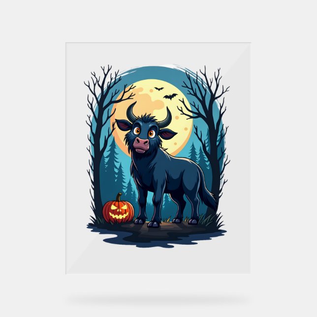 Kuh Werewolf Transformation Acrylschild (Vorderseite)