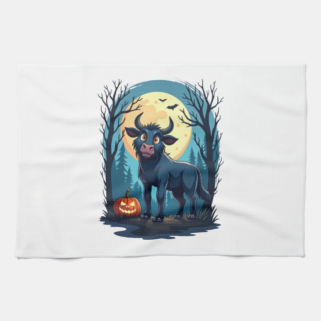 Kuh Werewolf Transformation Geschirrtuch (Horizontal)