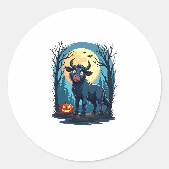 Kuh Werewolf Transformation Runder Aufkleber (Vorderseite)