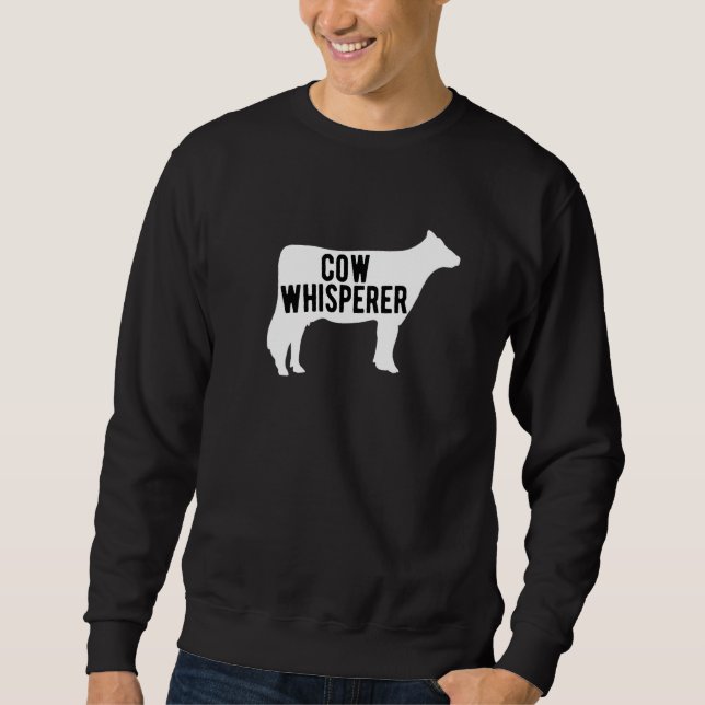 Kuh Whisperer Bauer Sweatshirt (Vorderseite)